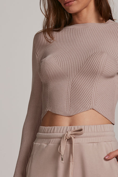 CROPPED TRICÕ BEGE